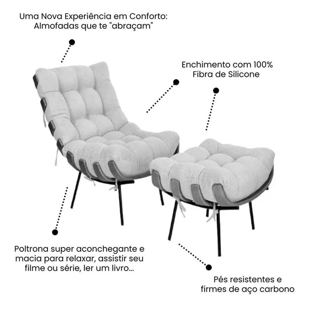 Conjunto Luxo & Conforto: Poltrona Costela Supreme