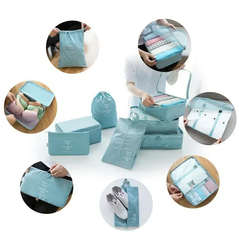 Kit Organizador de Viagem com 7 Bolsas - StyleTrip