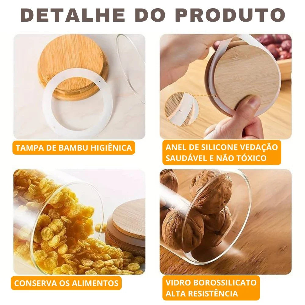 Kit 10 Potes Herméticos - Elegance