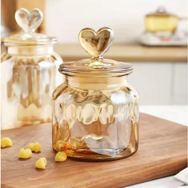 Coração de Cristal - Pote Hermético Premium