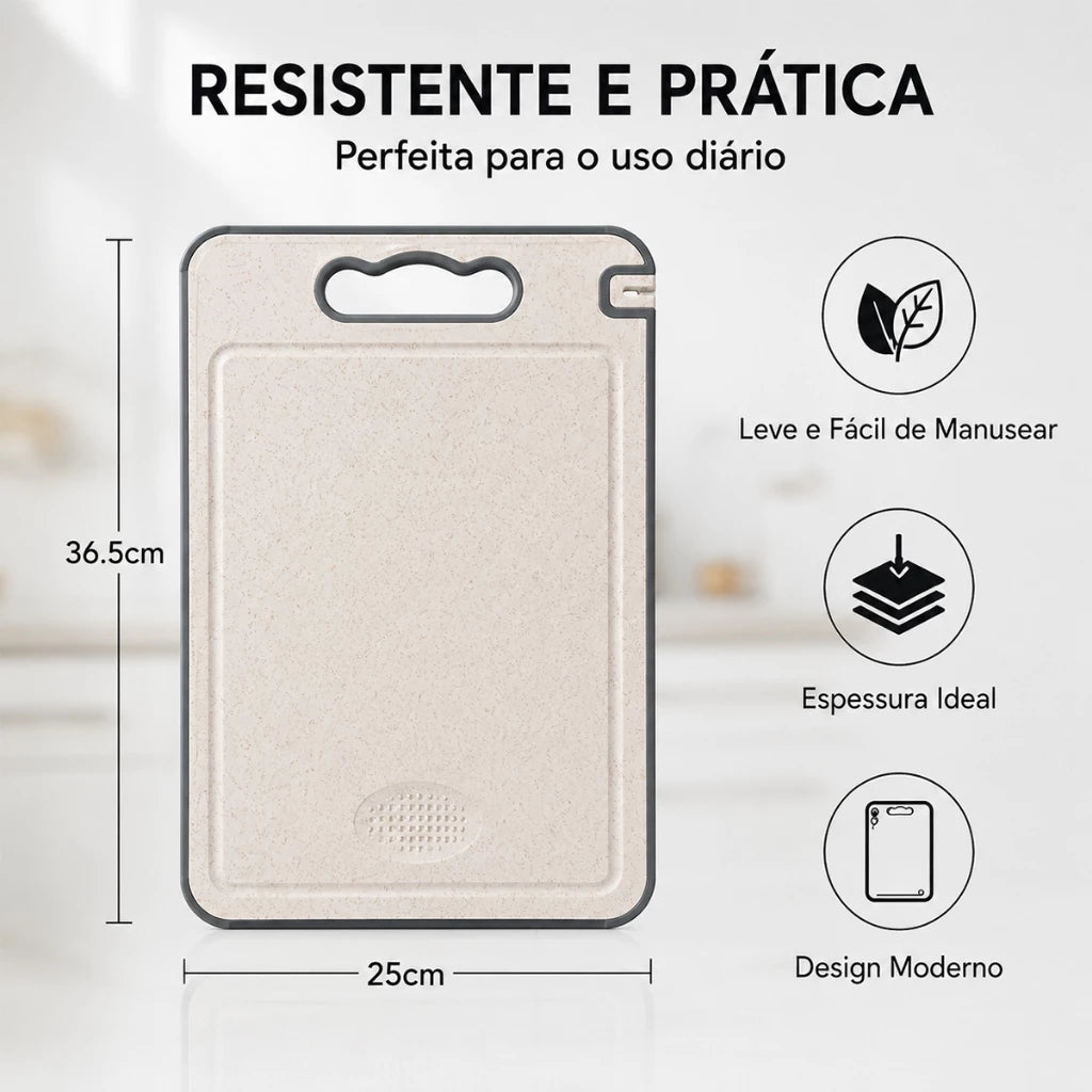 Tábua Inox Dupla Face - Higiene Total e Corte Profissional em Dobro