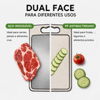 Tábua Inox Dupla Face - Higiene Total e Corte Profissional em Dobro