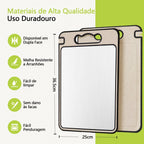 Tábua Inox Dupla Face - Higiene Total e Corte Profissional em Dobro