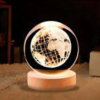 Luminária 3D de Cristal com LED Multicolor