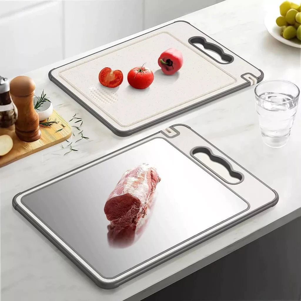 Tábua Inox Dupla Face - Higiene Total e Corte Profissional em Dobro