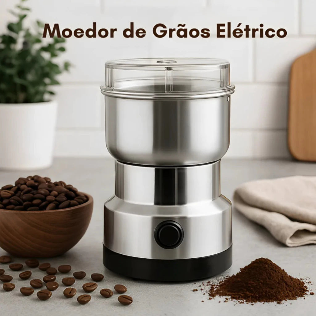 Moedor e Triturador de Grãos - Ultra Rápido e Potente com 4 Lâminas